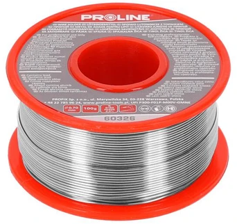 Spoiwo Lydmetalis 60/40/2,5 % fi = 0,70 mm ritė 100 g prolino