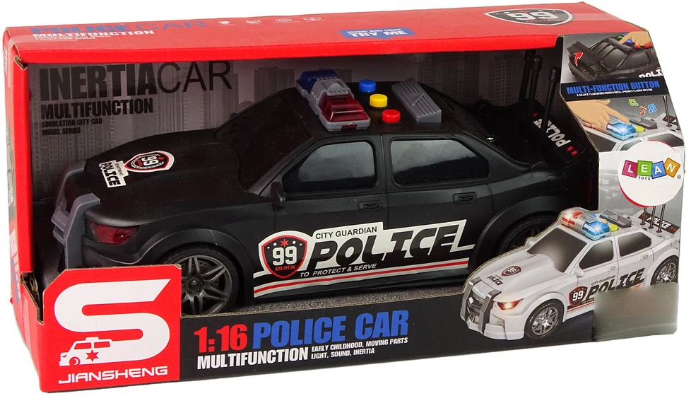 Lean Toys Policijos sportinis automobilis 1:16 su garsu