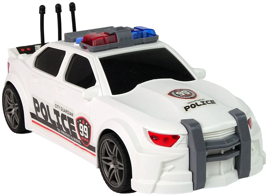 Lean Toys Policijos Sportinis Automobilis 1:16 su Garsu