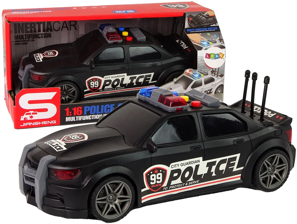 Lean Toys Policijos sportinis automobilis 1:16 su garsu