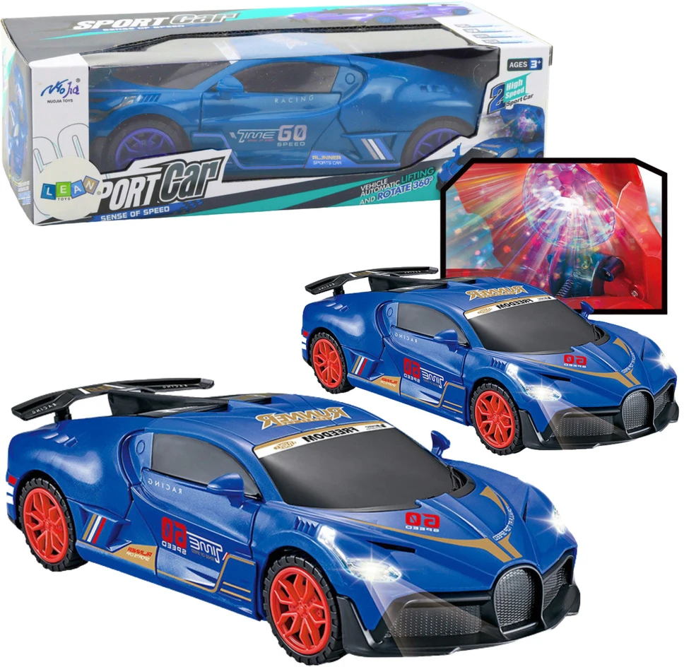 Lean Toys interaktyvus sportinis automobilis su šviesos ir garso efektais 360°