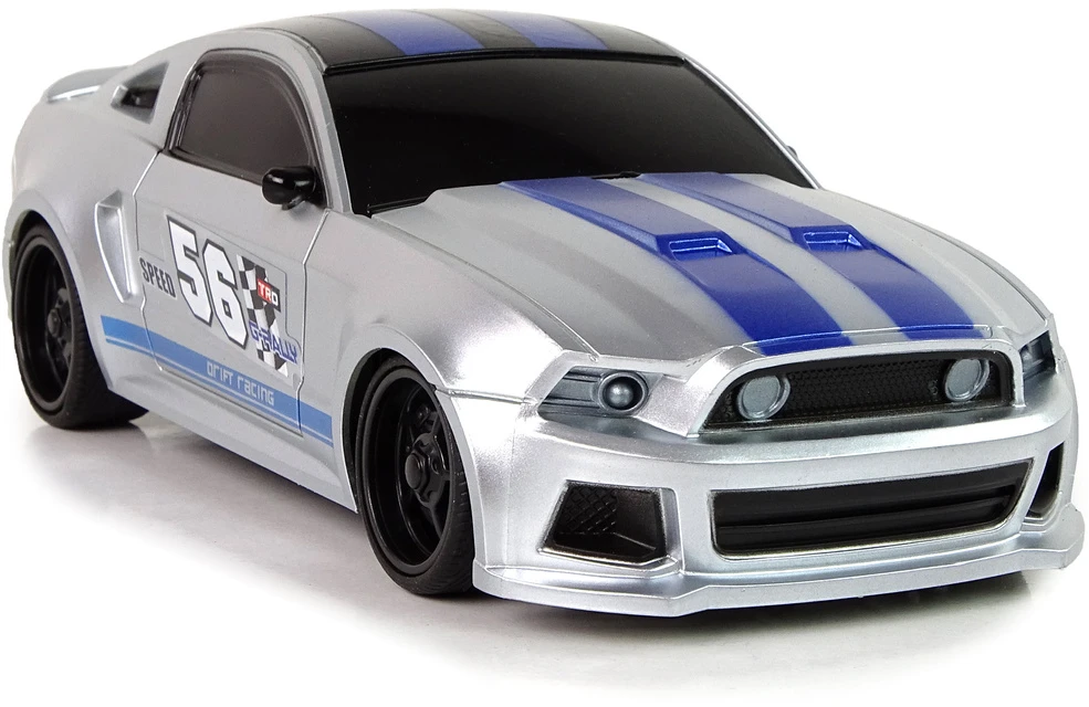 Lean Toys Radijo bangomis valdomas automobilis Ford Mustang pilkas