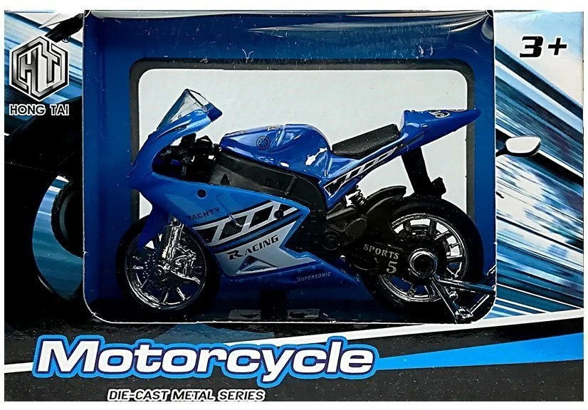 Lean Toys Žaislinis sportinis motociklas su garsais