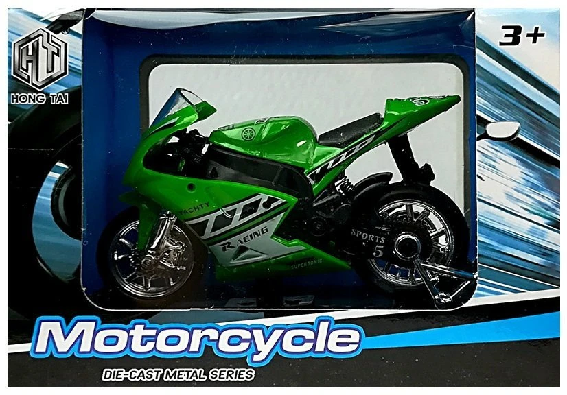 Lean Toys Žaislinis sportinis motociklas su garsais