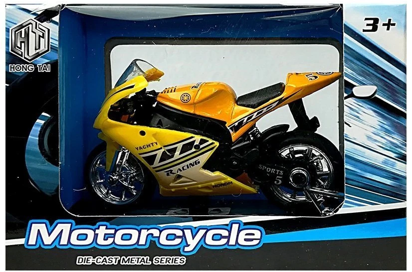 Lean Toys Žaislinis sportinis motociklas su garsais