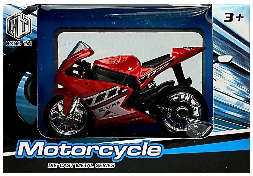 Lean Toys Žaislinis sportinis motociklas su garsais