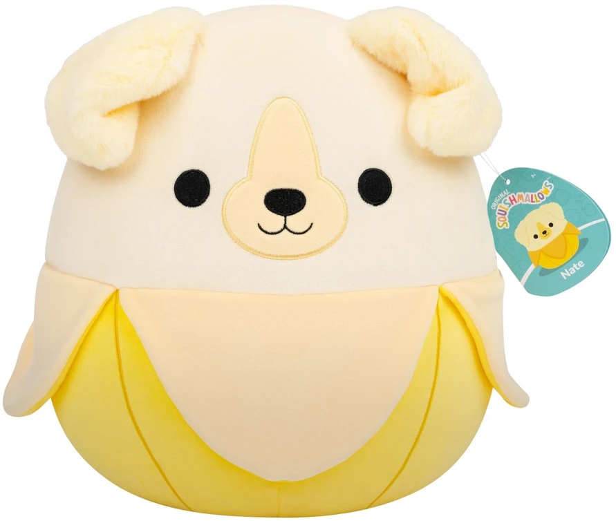 Squishmallows Minkšti saldainiai - 30 cm P26 - Nate auksaspalvis retriveris bananas (260191)