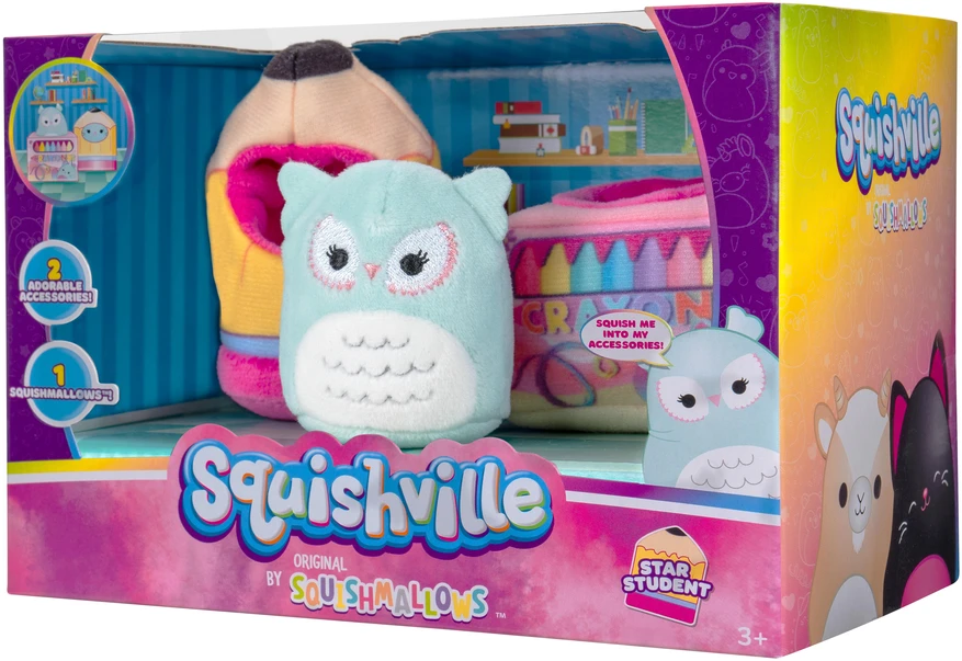 Squishville,Squishmallows Squishville - Aksesuarų rinkinys - Žvaigždžių studentas