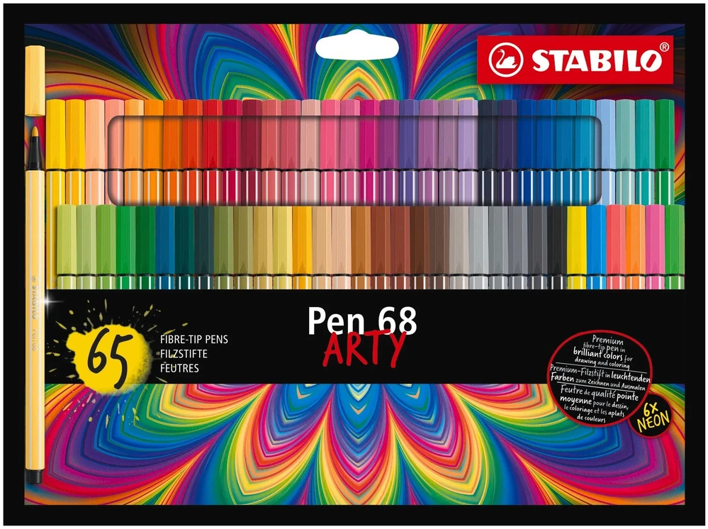Stabilo - Rašikliai 68 Arty, 65 vnt. (204074)