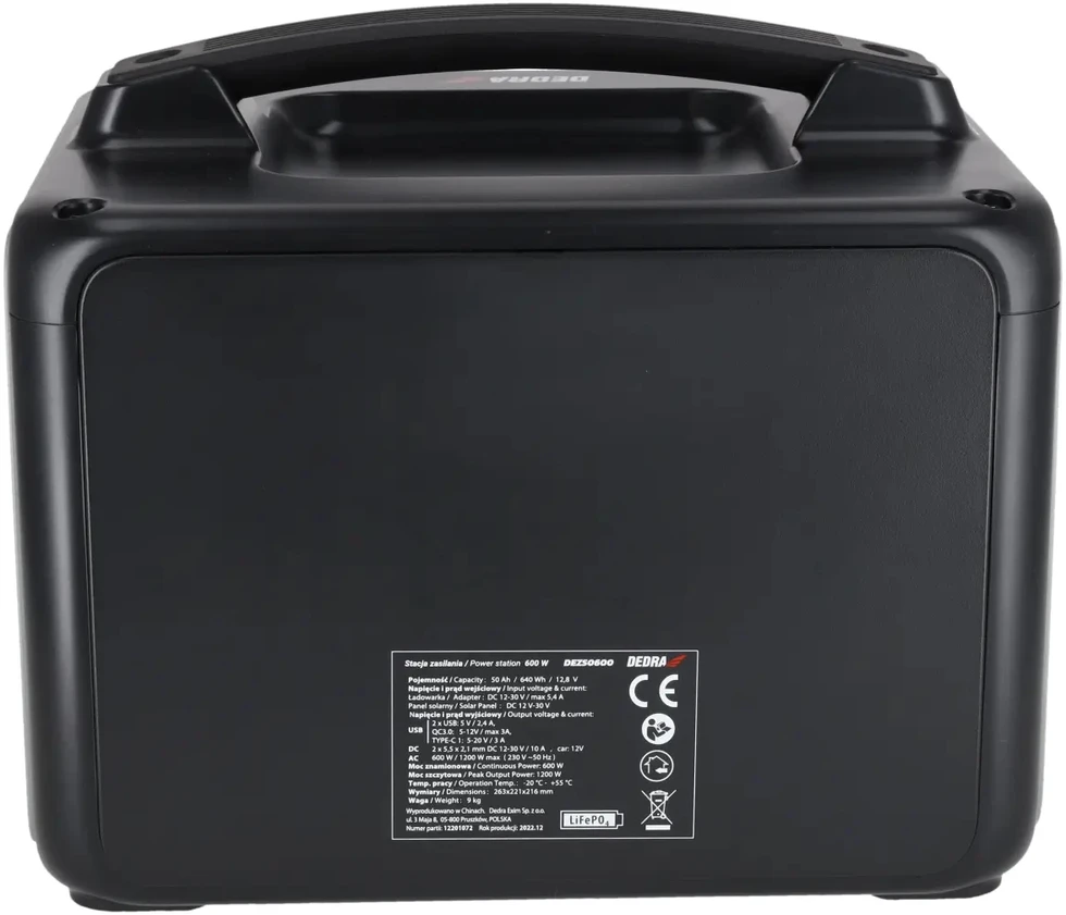 Dedra Stacja 600 W elektrinė