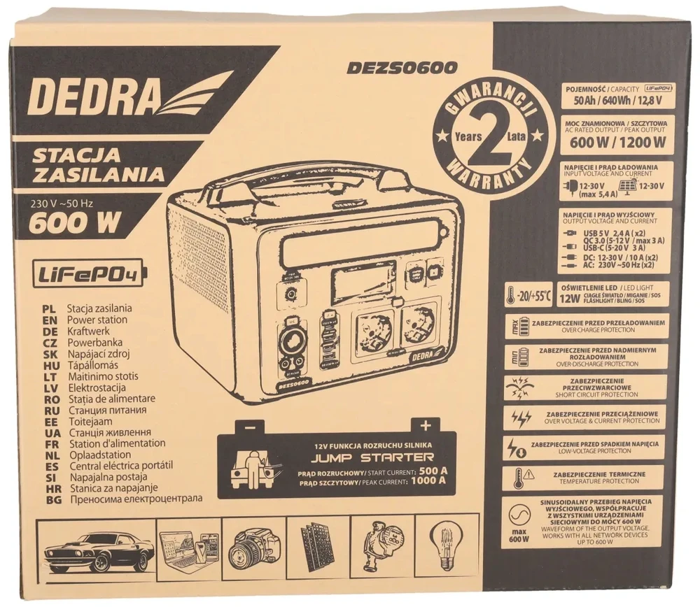 Dedra Stacja 600 W elektrinė