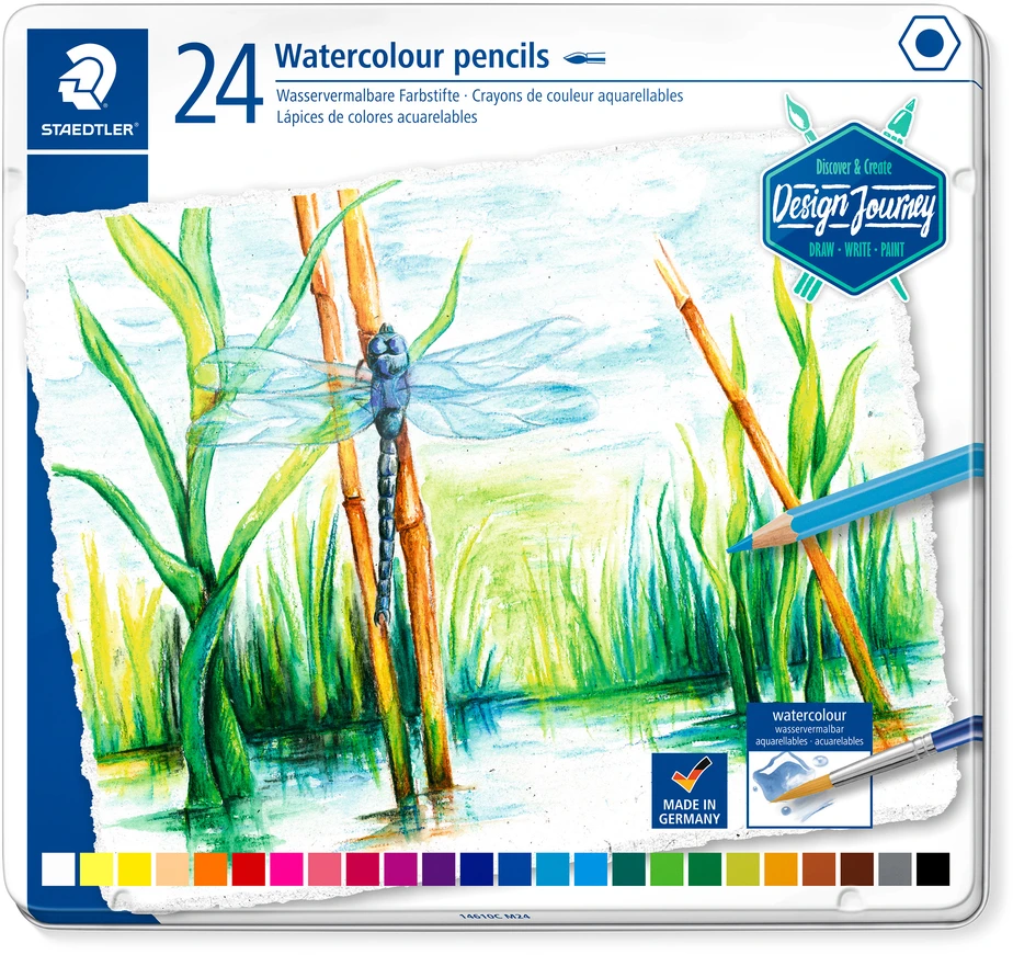 Staedtler - Akvareliniai spalvoti pieštukai, 24 vnt. (14610C M24)