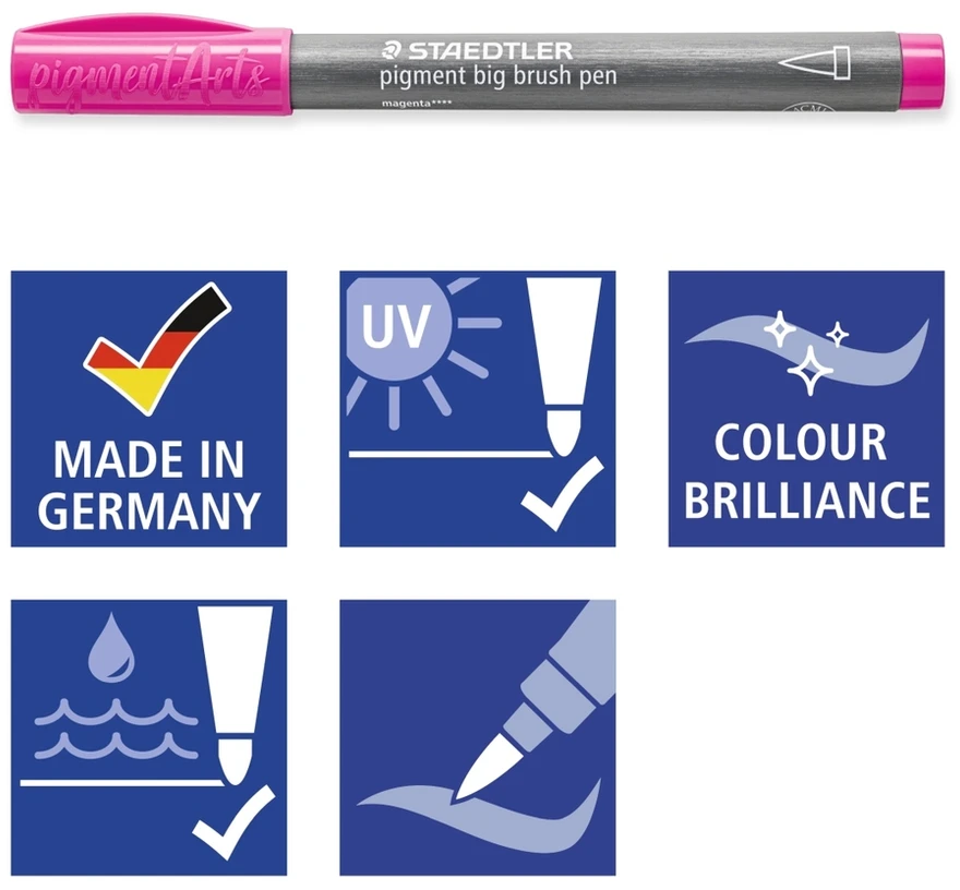 Staedtler – Didelis teptukas – 10 vnt. įvairių spalvų – pastelinės spalvos (373 C10‑2)