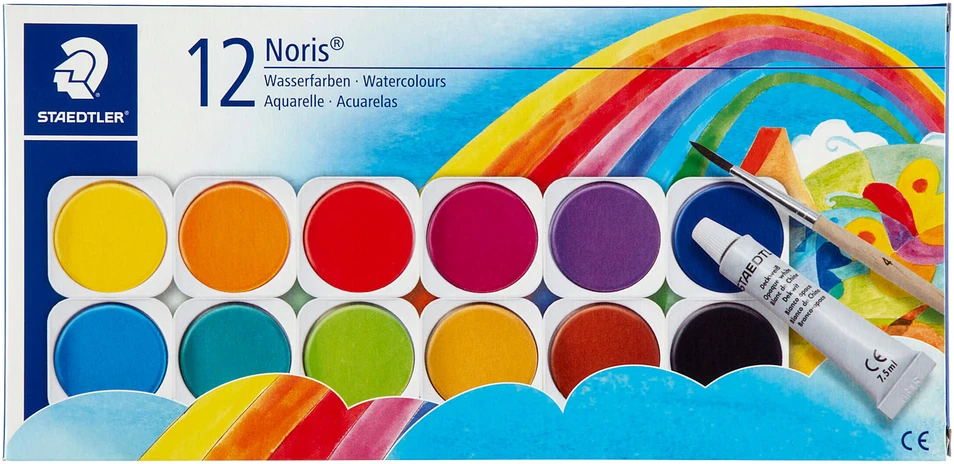 dažai STAEDTLER NORIS CLUB 888, 12 spalvų.