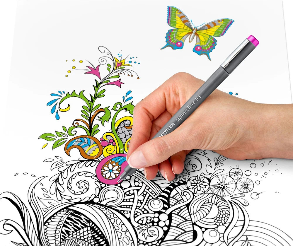 Staedtler - pigmentinių kontūrinių pieštukų rinkinys 4+2 (308SB6P)