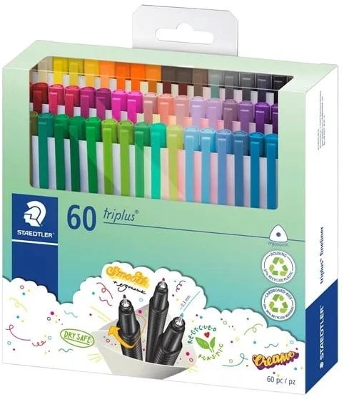Staedtler Triplus Finliner flomasteriai, 60 vnt. (334 C60)