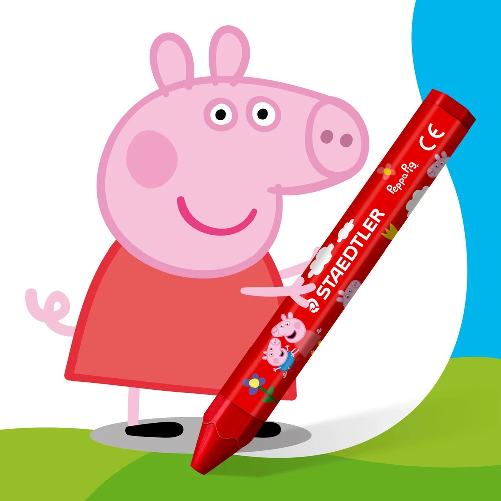 Staedtlerpeppa Pig Staedtler Peppa Pig vaškinės kreidelės – 12 vnt. įvairių spalvų (224 C12 L1)