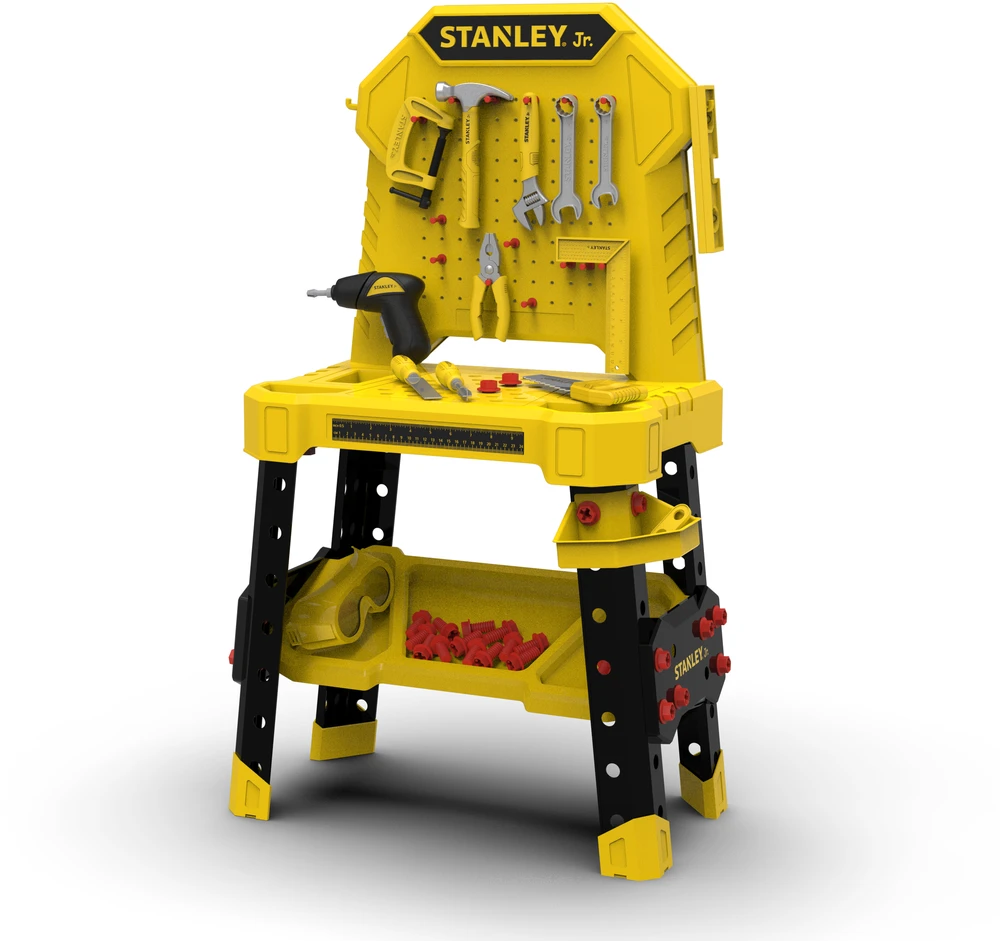 Stanley Jr. - Darbastalio komplektas su naujais įrankiais (SRP126-SY)