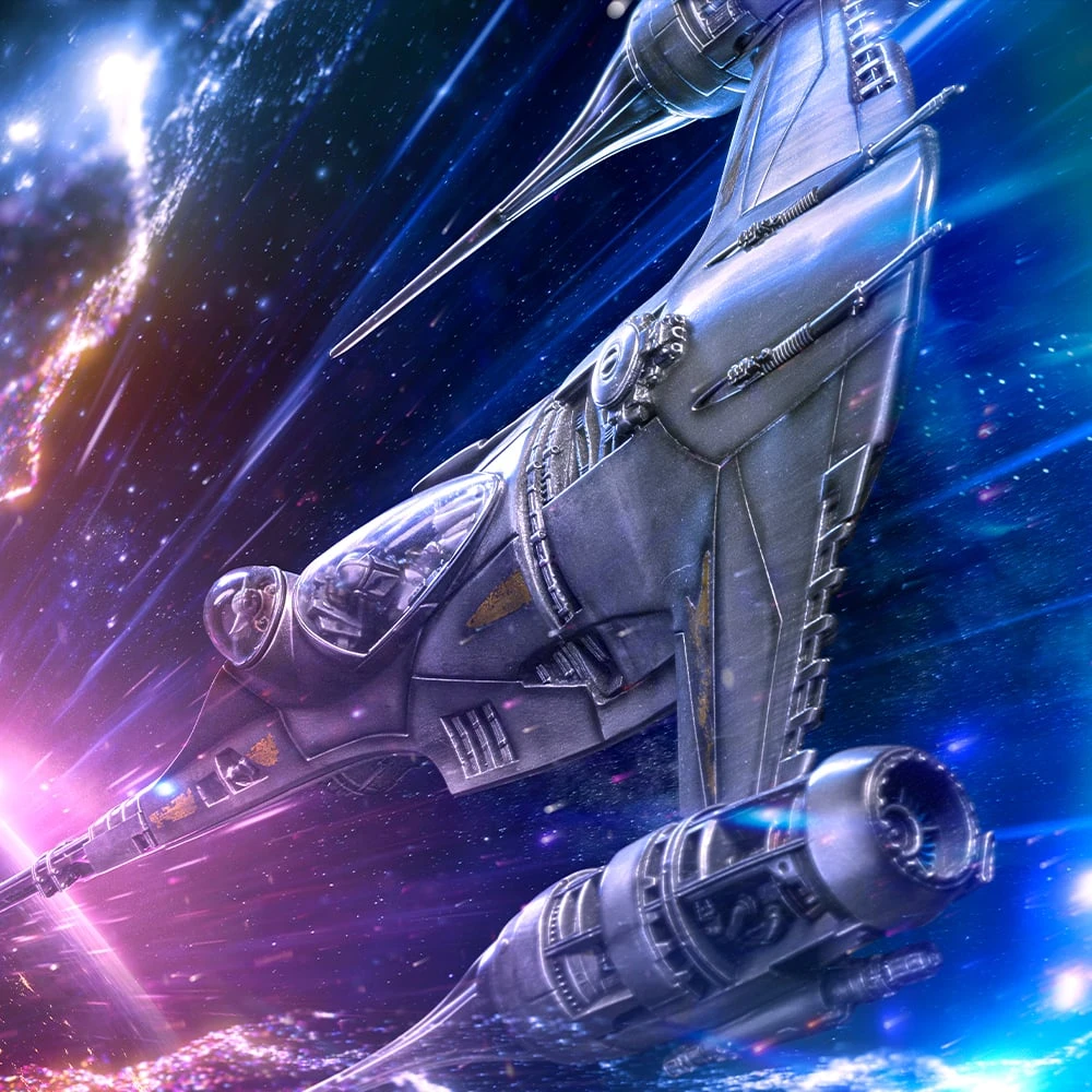 Star Wars Žvaigždžių karas – Mando N-1 Starfighter statula Demi skalė 1/20