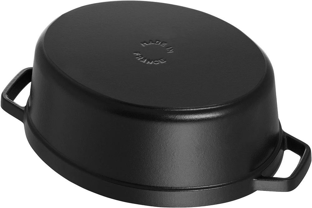 STAUB CAST IRON OVAL POT 4.2L Juodas