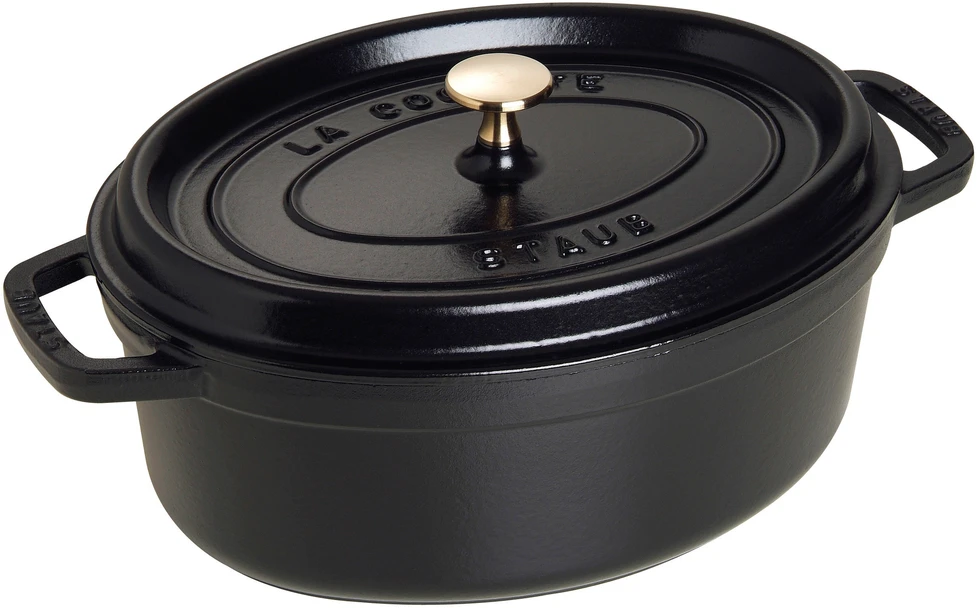 STAUB CAST IRON OVAL POT 4.2L Juodas