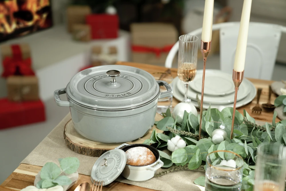 Staub La Cocotte 26 cm apvalus ketaus puodas troškinimui, grafito pilkos spalvos | 40509-312-0
