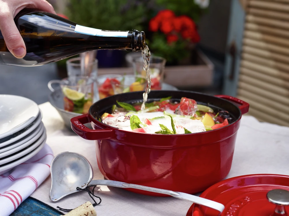 Zwilling Keptuvė - Staub Apvalus Keptuvė 24cm Ketaus Vyšnių Raudona