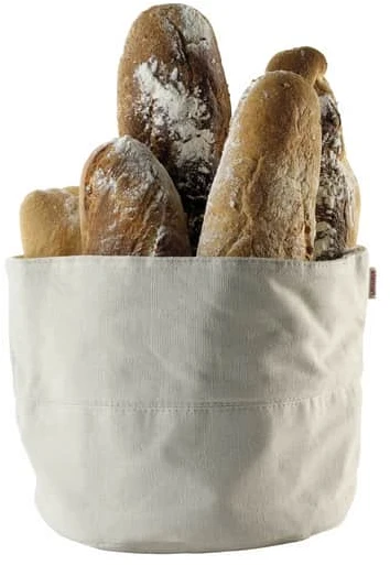 Stelton - Klasikinis duonos maišelis – medvilninis – smėlio/baltas – Ø 23 × aukštis 21 cm