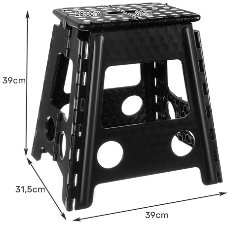 Malatec Juoda sulankstoma taburetė 39 cm