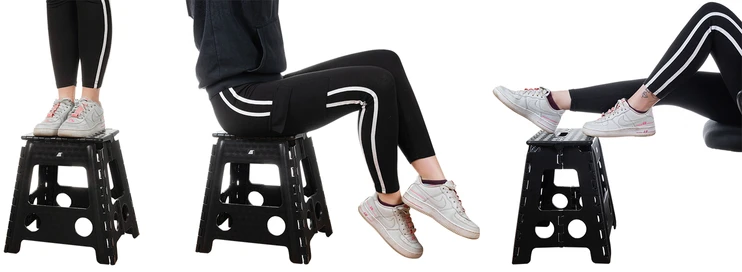 Malatec Juoda sulankstoma taburetė 39 cm