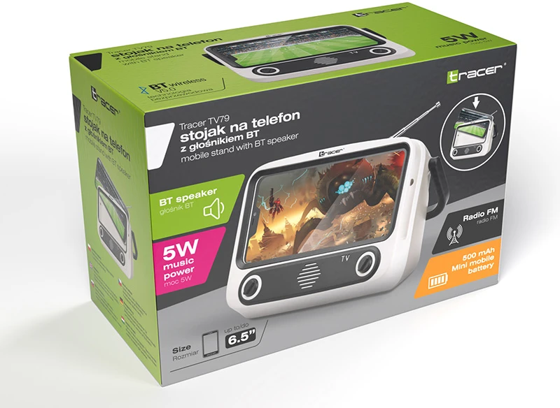 „Tracer 46874“ mobilus stovas su „Bluetooth“ garsiakalbiu