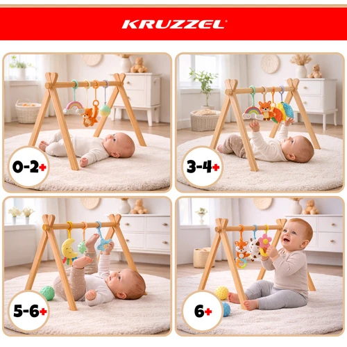 Kruzzel wooden educational stand for children