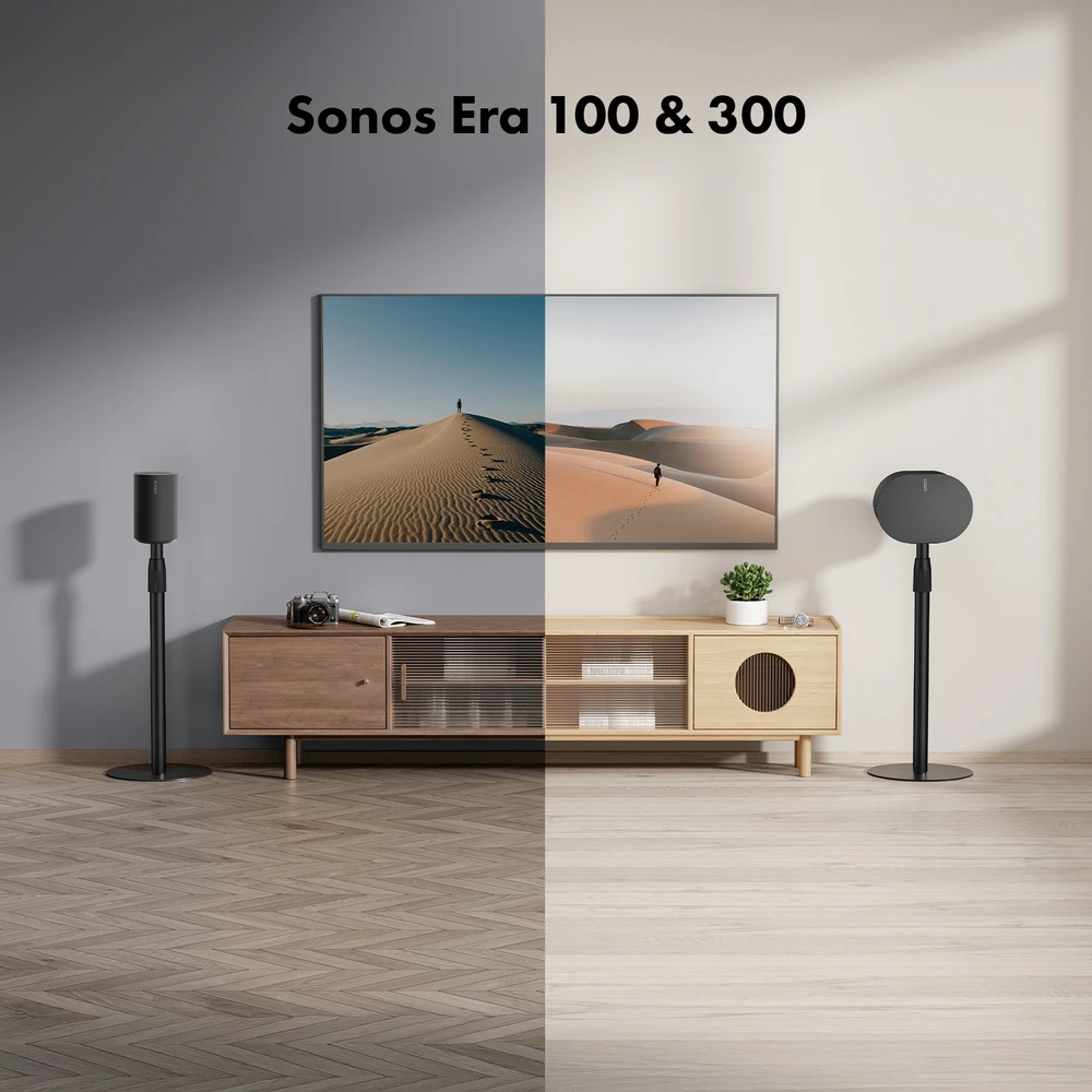 Laikiklis Stojak „Sonos Maclean“ garsiakalbių grindų stovas, skirtas „Sonos Era 100“ ir „300“, 2 vnt. rinkinys, MC-496