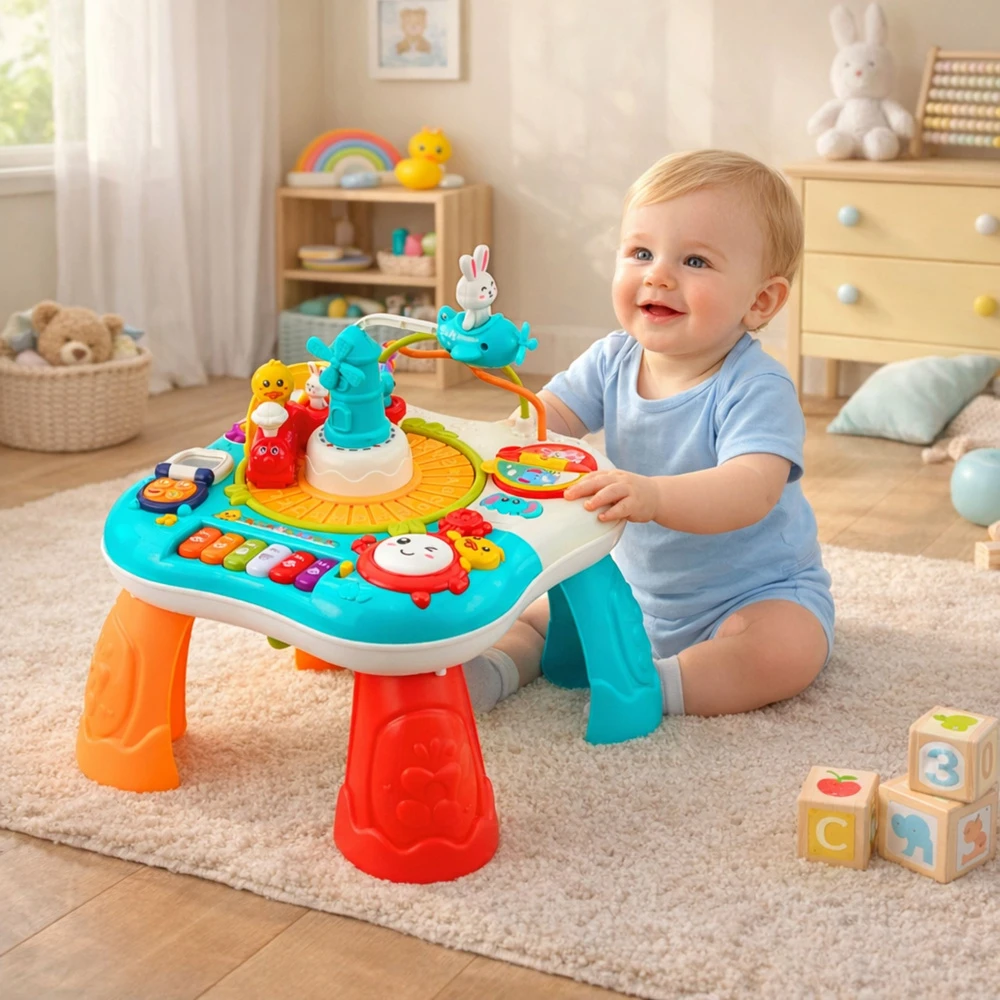 Lean Toys Lavinamasis stalas turkio spalvos