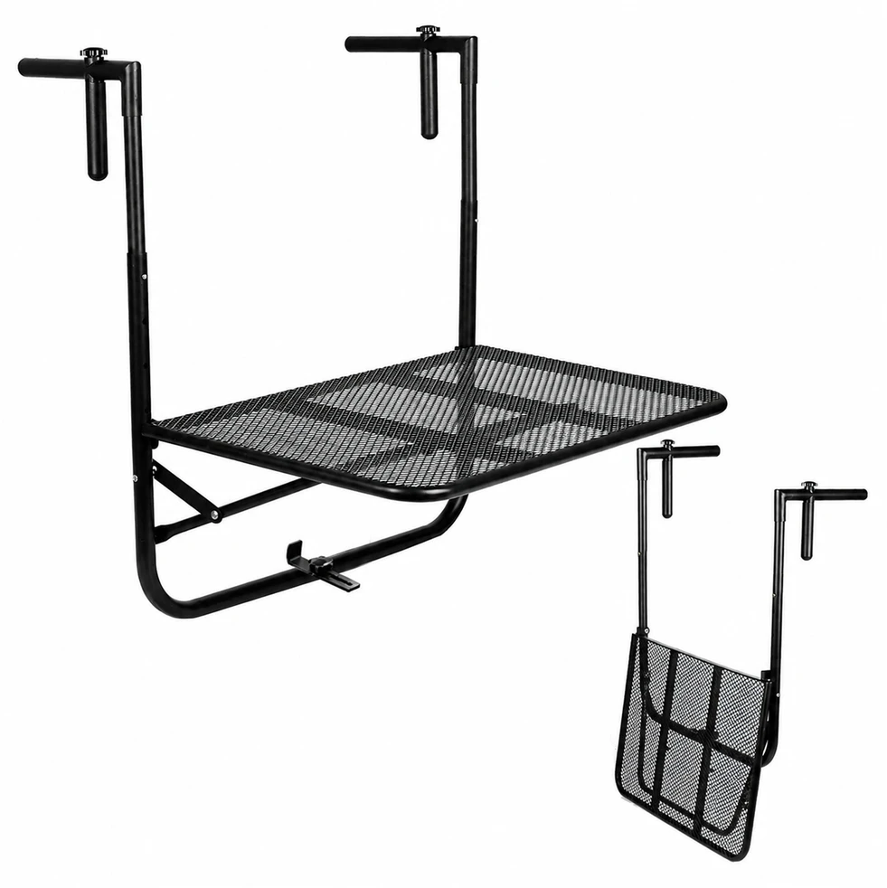 Stolik Sulankstomas balkono stalas, pakabinamas stalas balkonui ir terasai, reguliuojamas, 30 kg