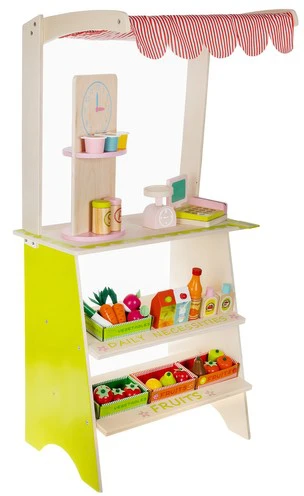 Vaikiškas žaislas, medinis kioskas su priedais Kruzzel 24888