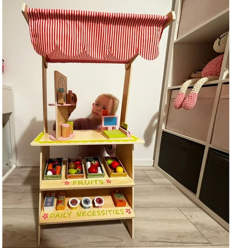 Vaikiškas žaislas, medinis kioskas su priedais Kruzzel 24888