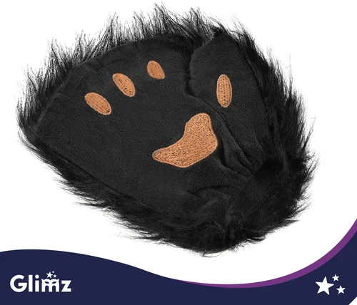 4-piece cat/fox costume, juodas, Glimz