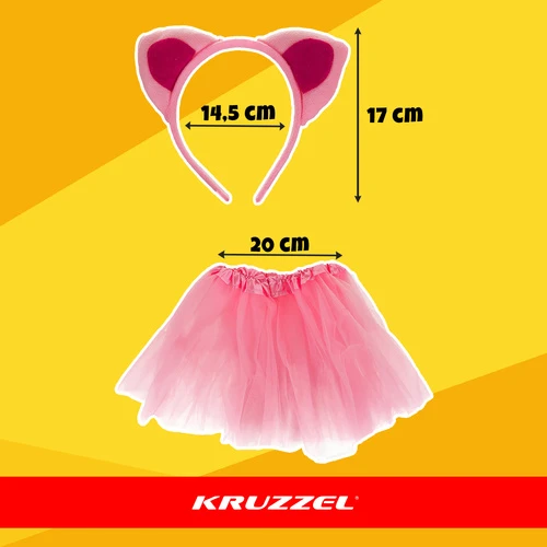 Kitten Costume - Rožinė 4-Piece Kruzzel 26517