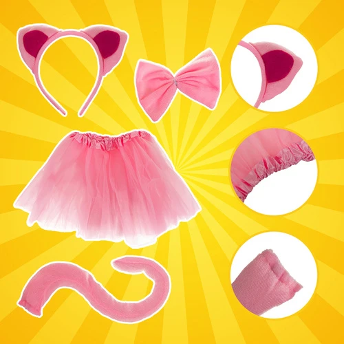 Kitten Costume - Rožinė 4-Piece Kruzzel 26517