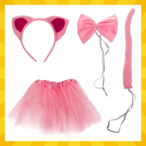 Kitten Costume - Rožinė 4-Piece Kruzzel 26517