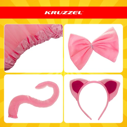 Kitten Costume - Rožinė 4-Piece Kruzzel 26517