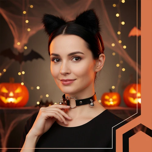 Katės/lapės/vilko kostiumas RUHHY 3in1, juodas