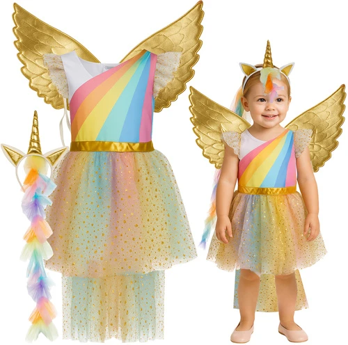 3-piece unicorn costume 110-116cm Kruzzel 26676