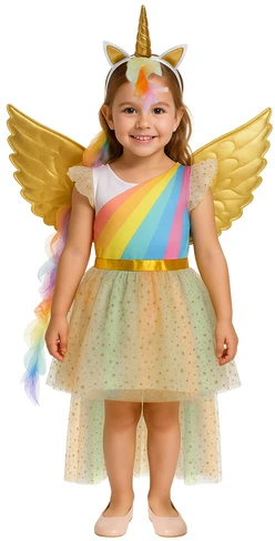 3-piece unicorn costume 122-128cm Kruzzel 26675