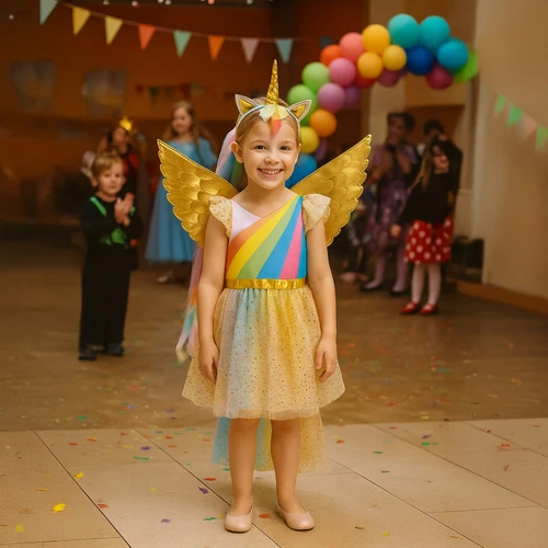 3-piece unicorn costume 122-128cm Kruzzel 26675