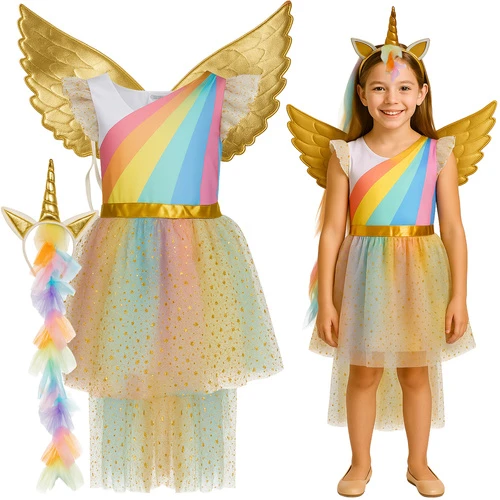 3-piece unicorn costume 130-140cm Kruzzel 26677