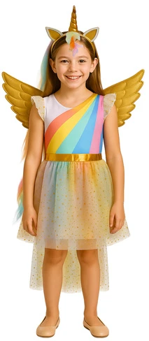3-piece unicorn costume 130-140cm Kruzzel 26677