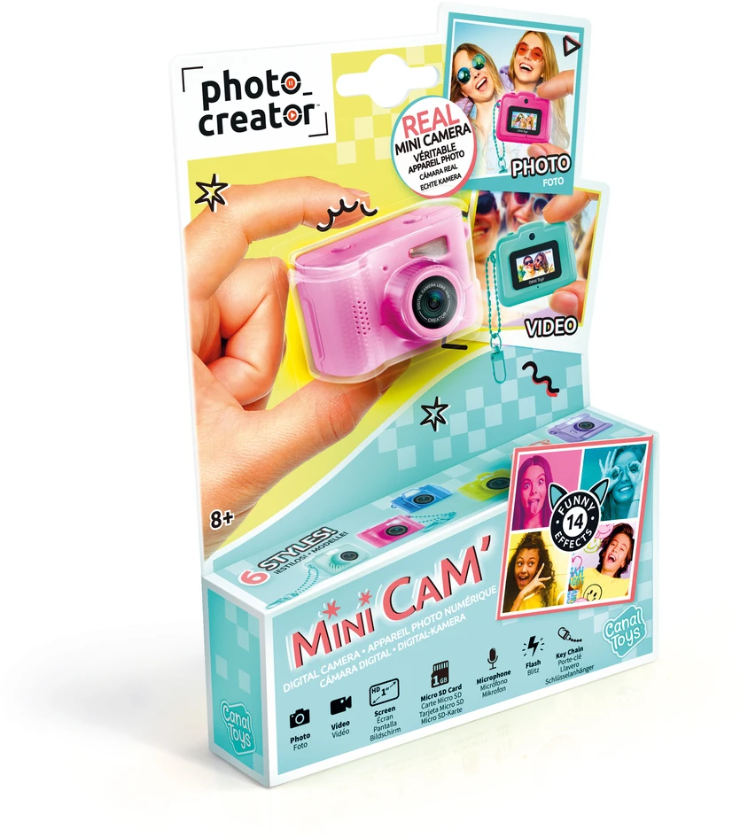 Canal Toys „Studio Creator“ – „Creator Mini“ skaitmeninis fotoaparatas – kompaktiškas, rožinis (26061)