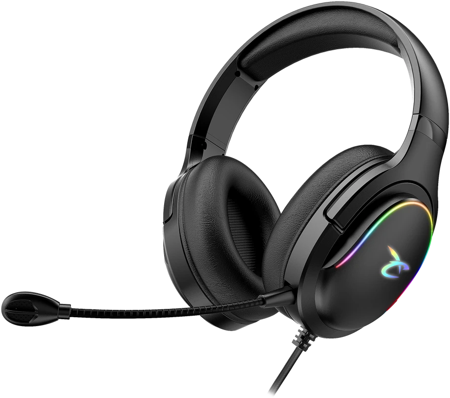 Subsonic Juodos žaidimų ausinės su mikrofonu ir RGB apšvietimu